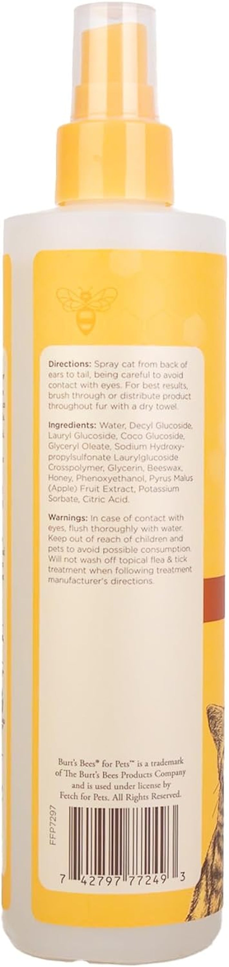 for Pets Waterless Cat Shampoo for Cats with Shea Butter and Honey - a No Rinse Dry Kitten Shampoo, Gentle Cat Grooming Supplies for Pet Cleaning, Kittens & Indoor Cats, 10 Fl Oz