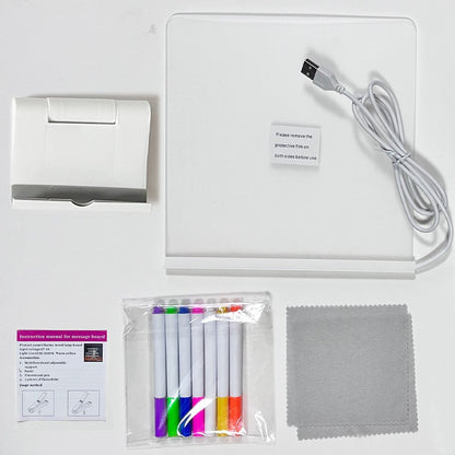 Erasable Glow Acrylic Drawing Board with Markers