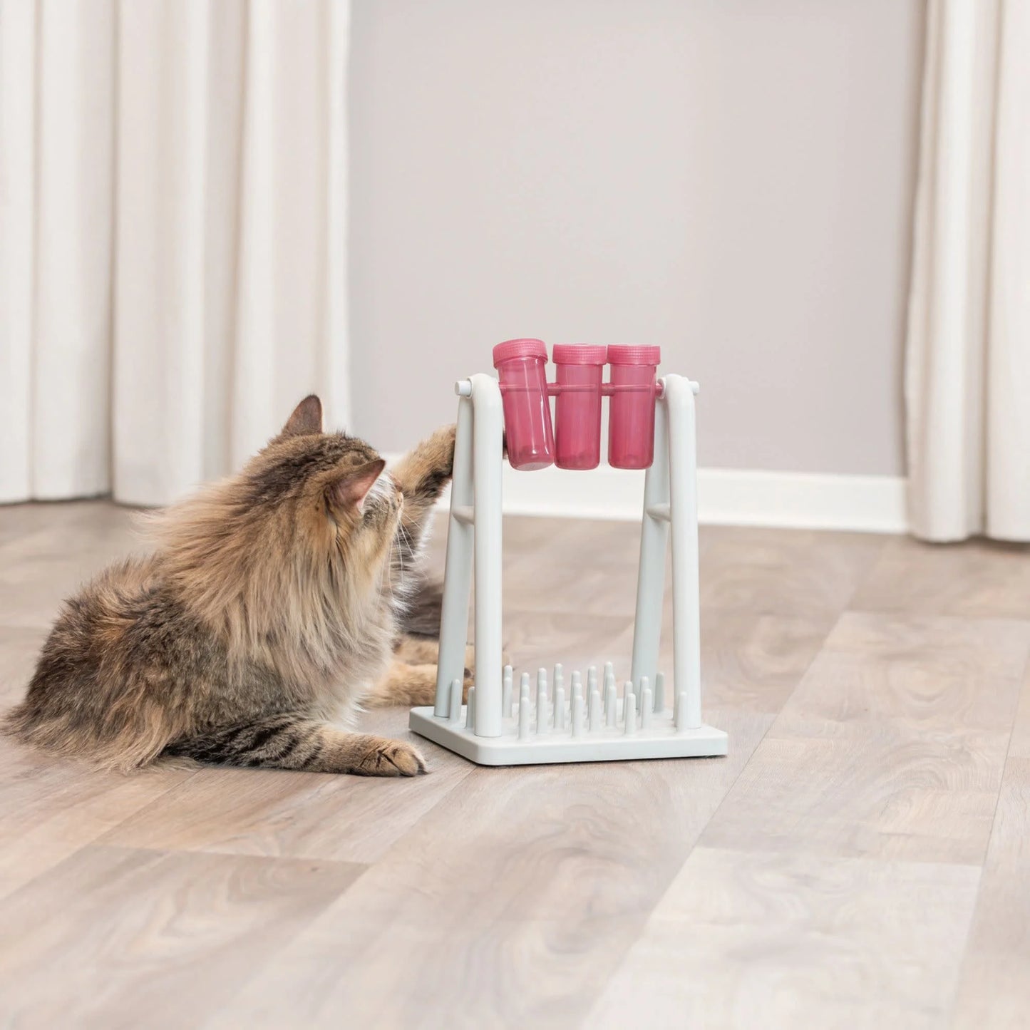 Mad Scientist Turn around Strategy Game Cat Puzzle Toy, Treat Dispenser, Interactive Play