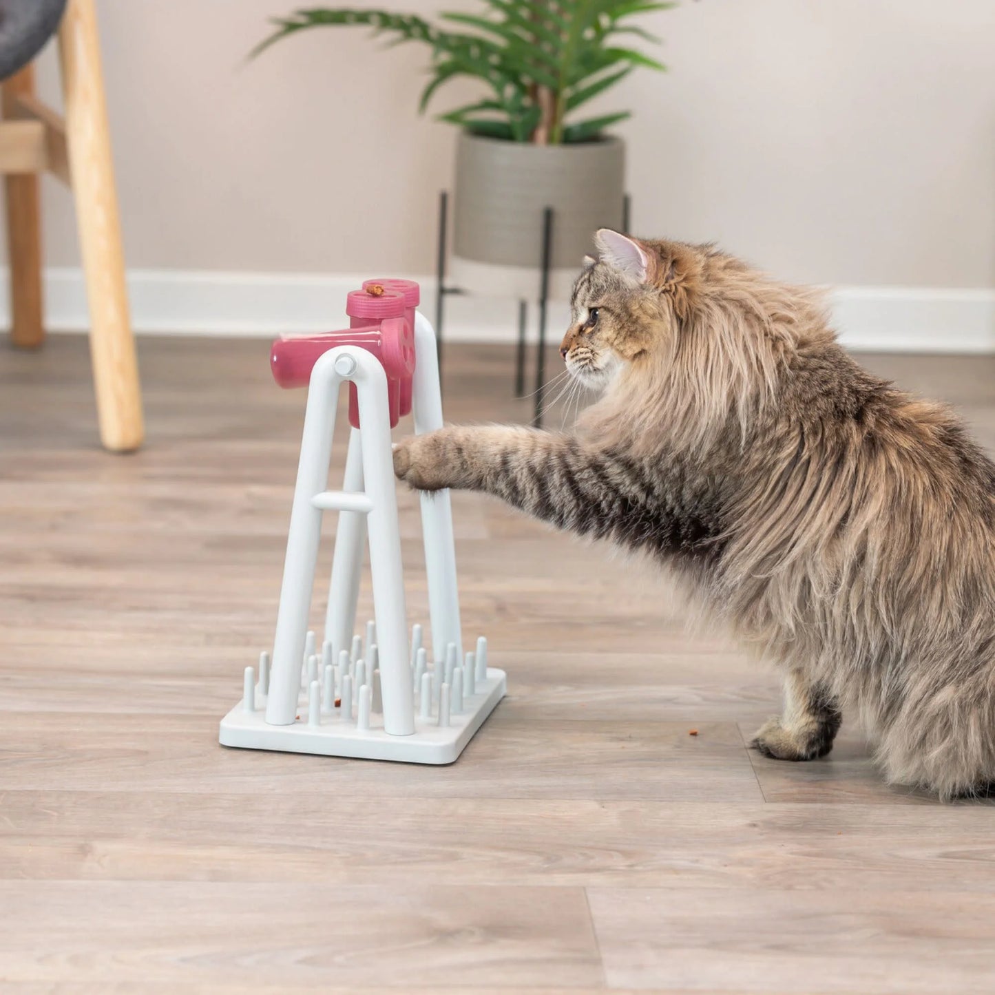 Mad Scientist Turn around Strategy Game Cat Puzzle Toy, Treat Dispenser, Interactive Play