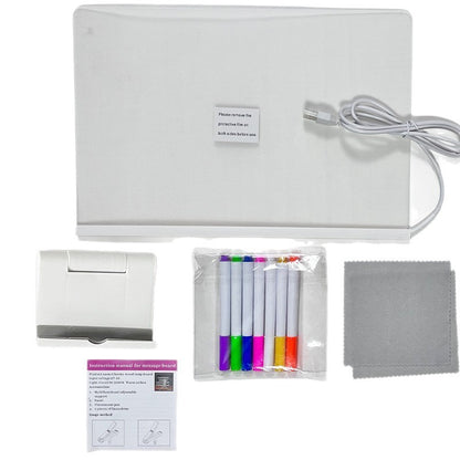 Erasable Glow Acrylic Drawing Board with Markers