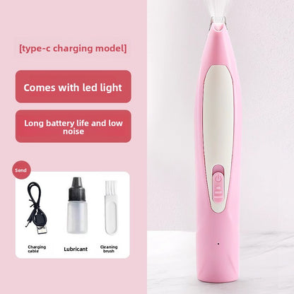 Rechargeable Pet Grooming Trimmer with LED Light