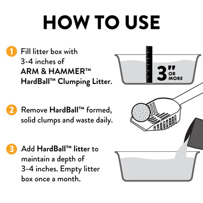 Hardball Lightweight Cat Litter, Multi-Cat Clumping Litter, No-Mess Scooping, 7 Lb