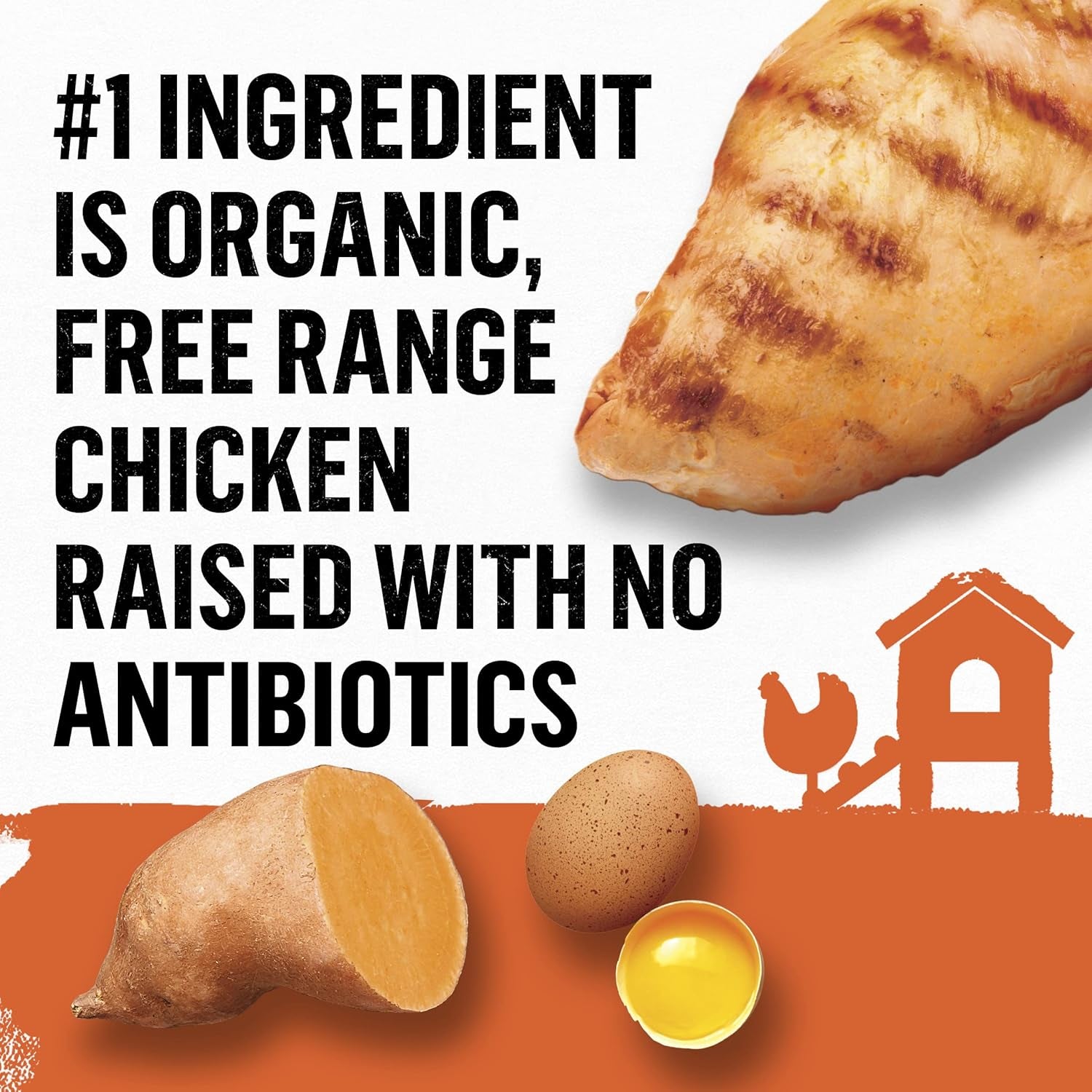 Purina High Protein Adult Dry Cat Food, Organic Chicken, Egg & Sweet Potato Recipe - 12 Lb. Bag