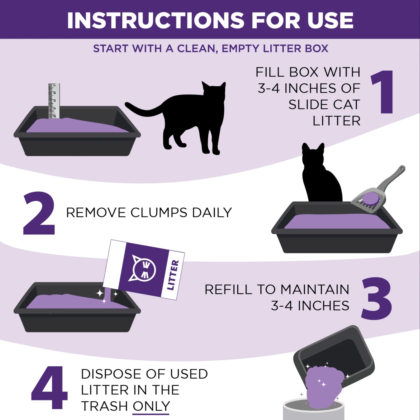 Clump & Seal SLIDE Cat Litter, Easy Clean-Up Multi-Cat Clumping Litter, 14 Lbs
