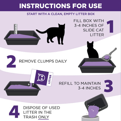 Clump & Seal SLIDE Cat Litter, Easy Clean-Up Multi-Cat Clumping Litter, 14 Lbs
