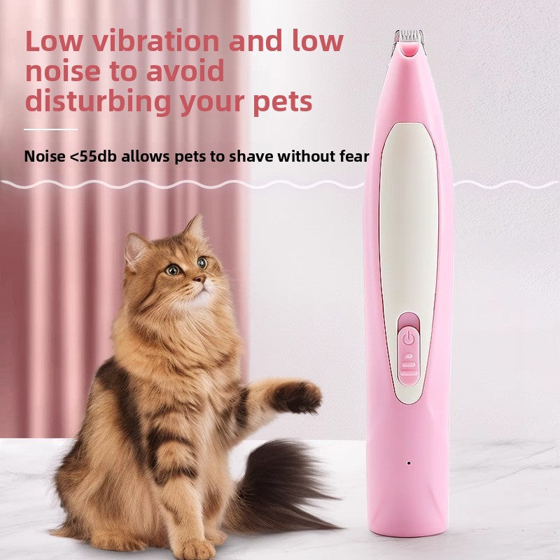 Rechargeable Pet Grooming Trimmer with LED Light