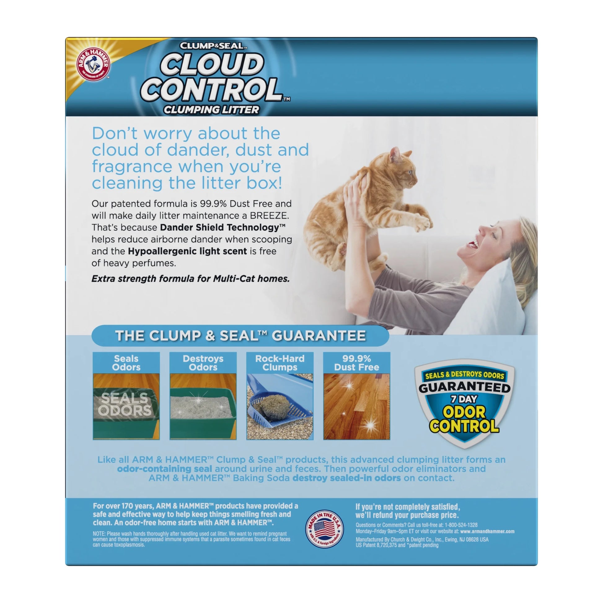 Cloud Control Multi-Cat Clumping Cat Litter with Hypoallergenic Light Scent, 28 Lb
