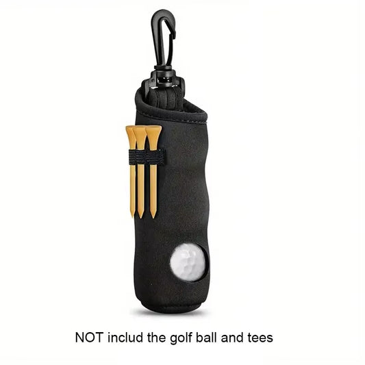1Pc Golf Tee Holder, Golf Ball Carry Bag Pouch Golf Ball Holder Keychain Belt Clip, Golf Gifts Accessories