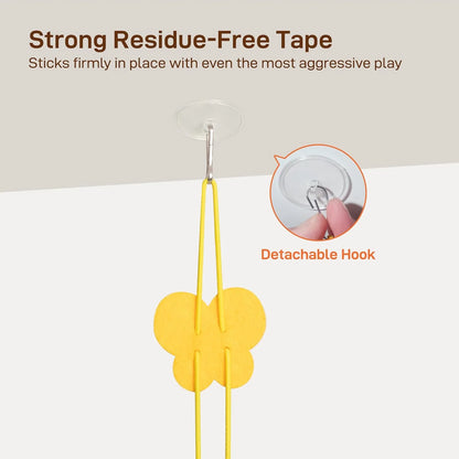 6 Pack Retractable Cat Toys with Bell, Multicolor Catnip Hanging Toys for Cat, Kitty, Kitten