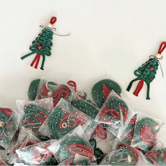 Hand-Woven Macrame Christmas Tree Ornament