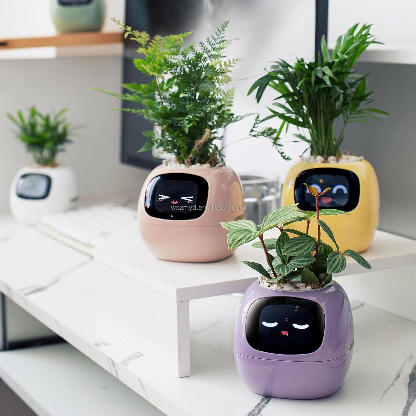 AI Planter with Gesture Interaction Gardening Smart Home Device Real Time Water Monitoring Intelligent Smart Pots Planters