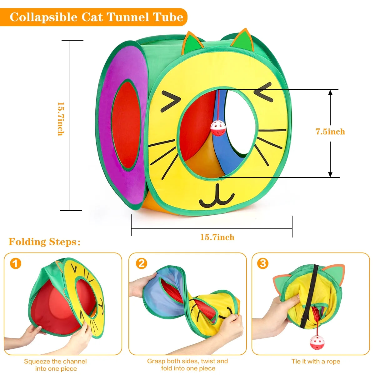 37 PCS Cat Toys, Interactive Kitten Toys for Indoor Kitty, Variety Catnip Toy Set Including Collapsible Cat Tunnel Tube Tent