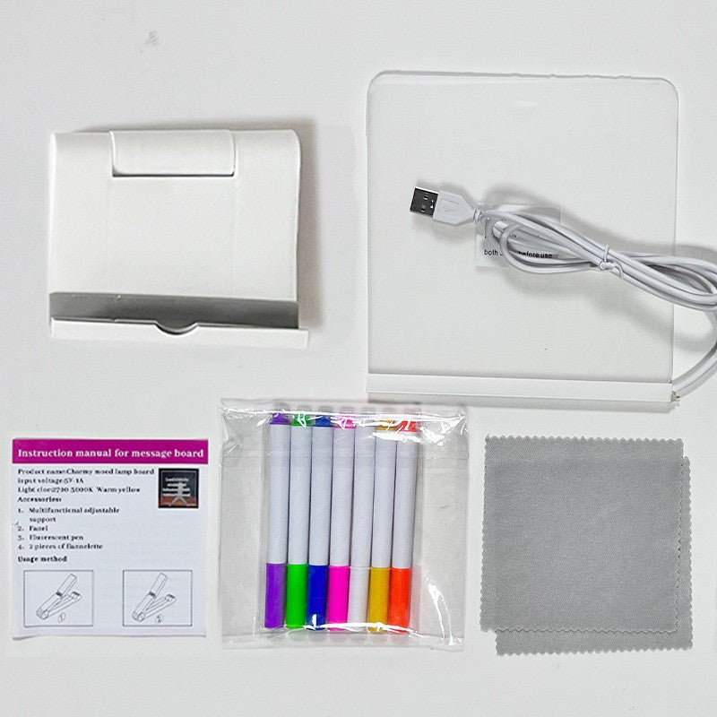 Erasable Glow Acrylic Drawing Board with Markers