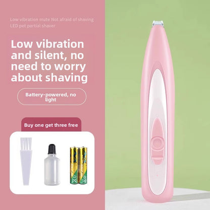 Rechargeable Pet Grooming Trimmer with LED Light