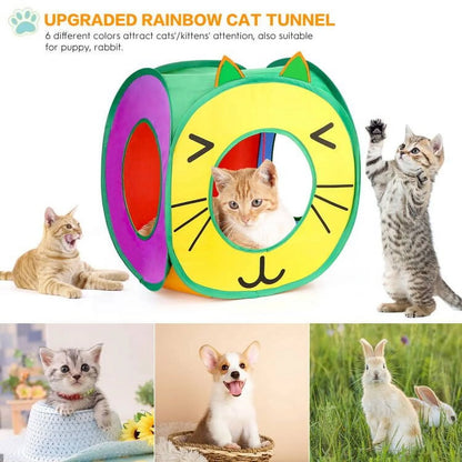 37 PCS Cat Toys, Interactive Kitten Toys for Indoor Kitty, Variety Catnip Toy Set Including Collapsible Cat Tunnel Tube Tent