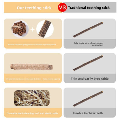 Wooden catnip chew toy for cats