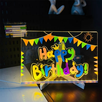 Acrylic Luminous Drawing Board with Stand