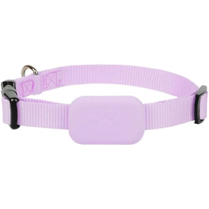 Pet GPS Tracker Collar, Unlimited Range Waterproof Anti-Lost Device Smart Locator for Dogs and Cats, Apple Ios Findmy Compatible,Pink,Large
