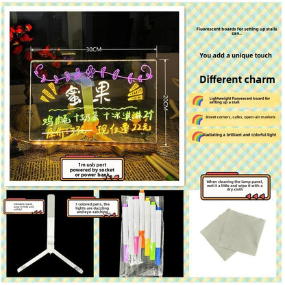 Acrylic Luminous Drawing Board with Stand