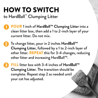 Hardball Lightweight Cat Litter, Multi-Cat Clumping Litter, No-Mess Scooping, 7 Lb