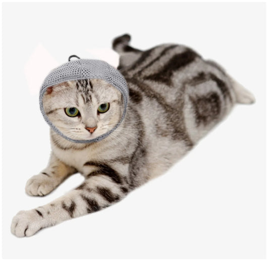 Cat anti - Bite Face Mask - Transparent & Breathable Cat Muzzle for Grooming