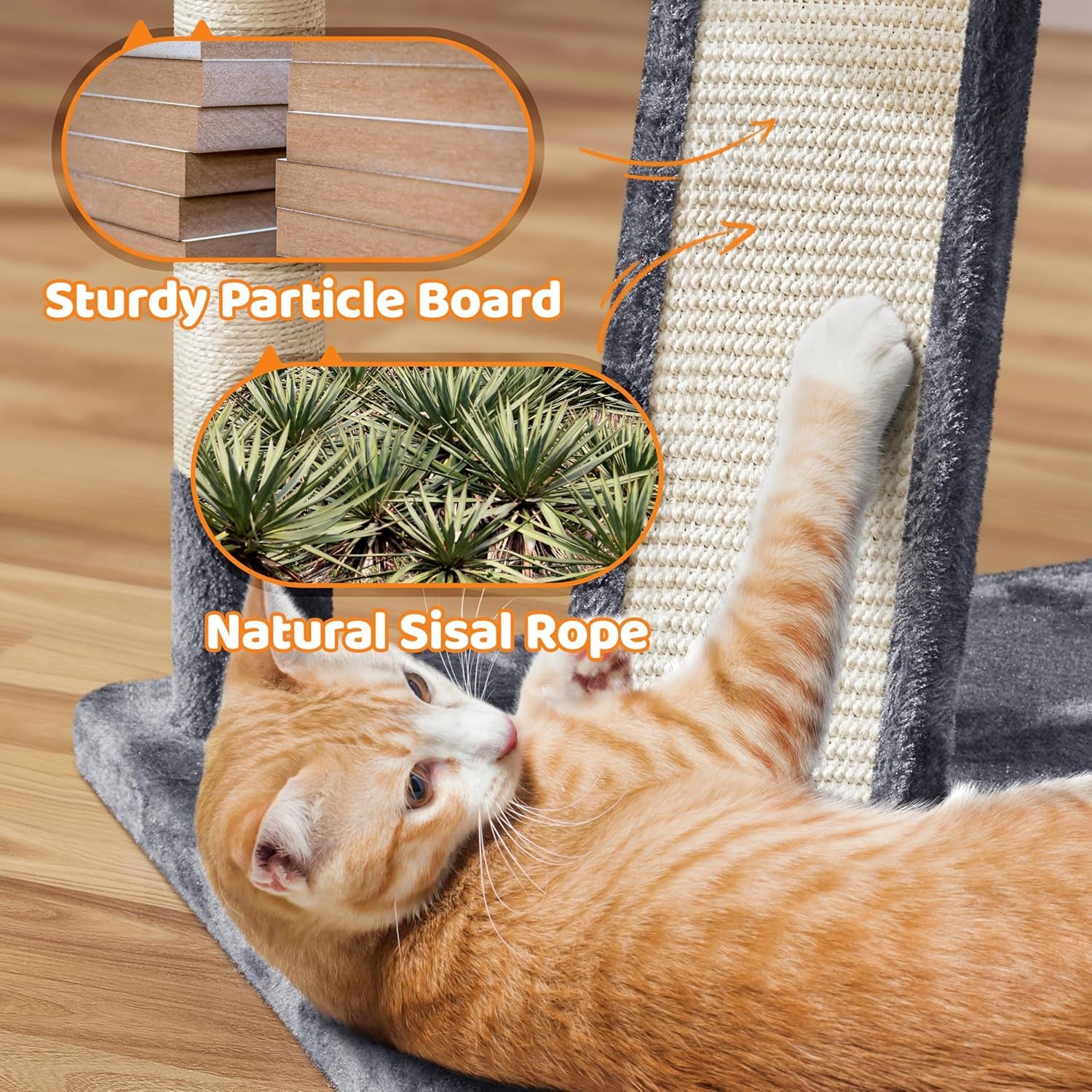 68.5In Cat Tree for Large Cats, Multi-Level Cat Tower with 3 Wide Perches, Large Condo, Stable Pet Play House W/Sisal-Covered Scratching Posts & Board, Dark Gray