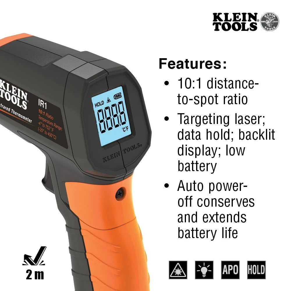IR1KIT Infrared Thermometer with GFCI Receptacle Tester