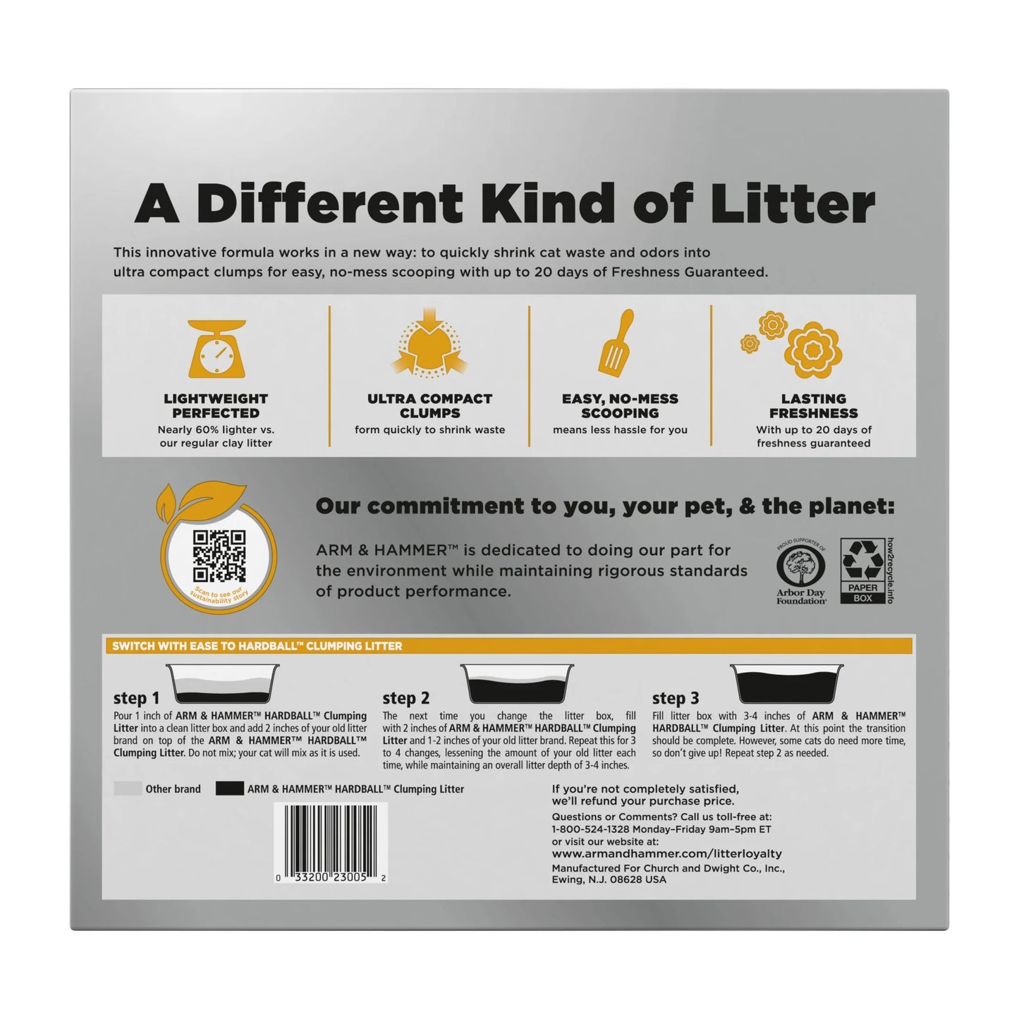 Hardball Lightweight Cat Litter, Multi-Cat Clumping Litter, No-Mess Scooping, 7 Lb